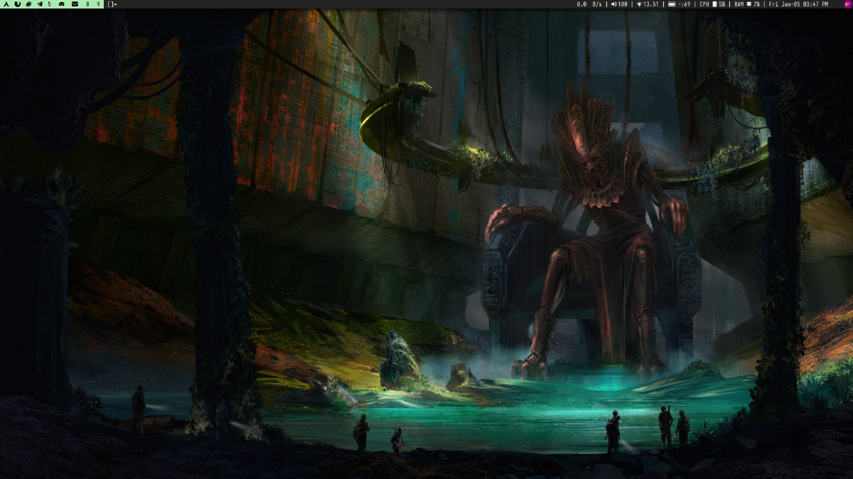screenshot of dwm